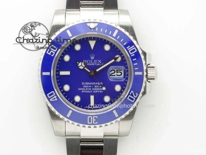 MiroTime 0423 Modern DateJust 41 SS Polished Bezel KING 1:1 Best Edition 904L Steel Blue Roman Dial on Oyster Bracelet VR 2212